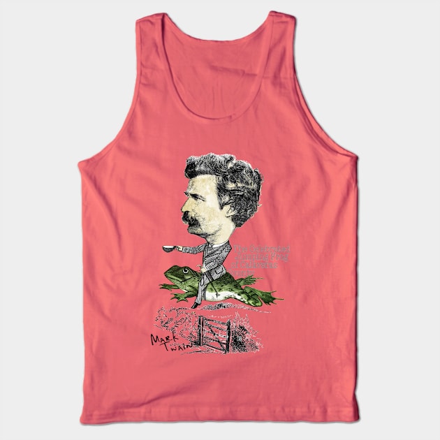 The Celebrated Jumping Frog - Mark Twain Tank Top by The Blue Box